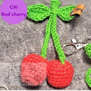 Red cherry keychain